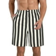 thumbnail image 1 of Fotbe Black And White Thick Stripes Trajes de Baño Estampados para Hombre, Shorts de Verano de Secado Rápido, Ropa de Playa, Bañadores-XX-Large, 1 of 6