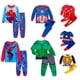 thumbnail image 2 of Conjunto de pijamas de manga larga para niños y niñas, ropa de dormir de dibujos animados de superhéroes, 2-7T, 2022, 2 of 4