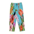 thumbnail image 4 of Sigee Tropical Jungle Flamingo Print Women's Soft Pajama Pants - Breathable and Comfortable Lounge Sleep Bottoms with Elastic Waistband and Pockets-Medium, 4 of 9
