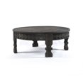 thumbnail image 1 of homeroots Salon 400877 Noir Sculpté Table Basse Ronde en Bois, 1 of 1