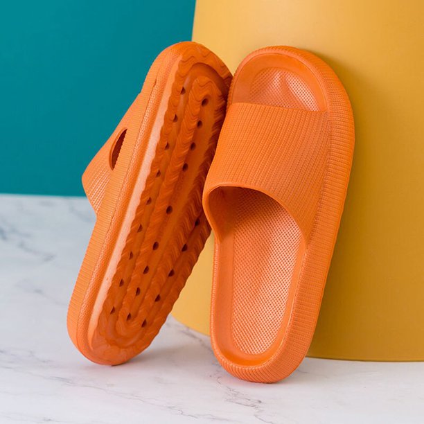 Zapatillas de plataforma gruesa para hombre y mujer, Sandalias planas antideslizantes, Chanclas de playa de verano, suela suave