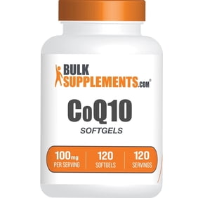 BulkSupplements Coenzyme Q10 (CoQ10) Softgels - 100mg per Serving (120 Softgels - 120 Servings)