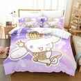 thumbnail image 1 of Cartoon Sanrio HelloKitt Pudding Dog Digital Printing Cute Quilt Cover Bedding Three-piece Set Two-dimensional Home Furnishing, 1 of 6