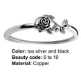 thumbnail image 6 of Soumake Wedding Ring Rose Design Elegant Classic Delicate Wedding Ring For Wedding Fashion, 6 of 7