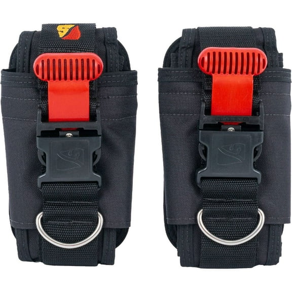 Dive Rite 20 lbs. (9.1 kg) QB Weight Pocket, Set of 2