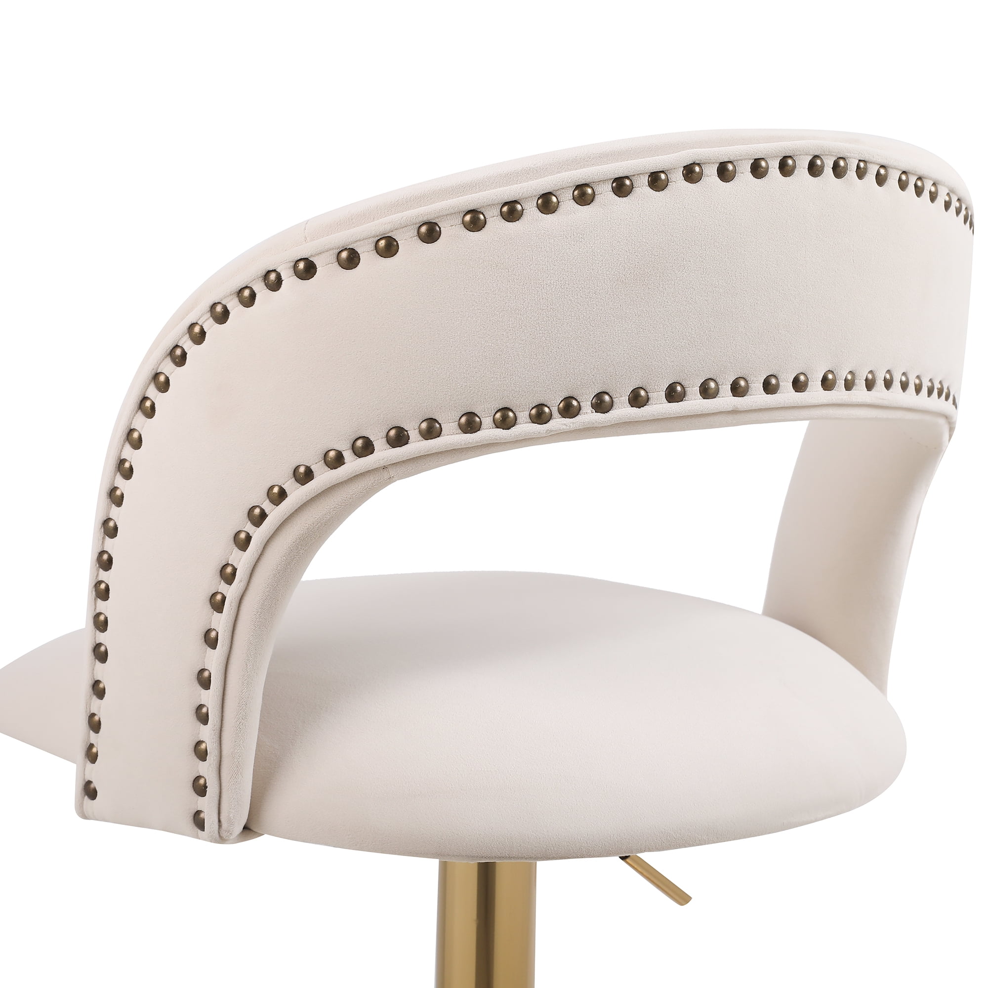 YYAo Swivel Bar Stools Chair Set of 2, Modern Adjustable Counter Height Bar Stools, Velvet Upholstered Stool with Back& Footrest for Kitchen, Beige YYAo Swivel Bar Stools Chair Set of 2, Modern Adjustable Counter Height Bar Stools, Velvet Upholstered Stool with Back& Footrest for Kitchen, Beige
