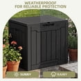 thumbnail image 4 of Dextrus 31 Gallon Resin Outdoor Storage Box, Waterproof Lockable Deck Box for Patio, Garden, Pool Supplies and Package Delivery, Outdoor Organizer, Black, 4 of 9