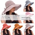 thumbnail image 3 of Noric Women's Wide Brim Sun Hat Floppy Summer Hat with Bow UV Protection Beach Hat for Vacation Garden, 3 of 7