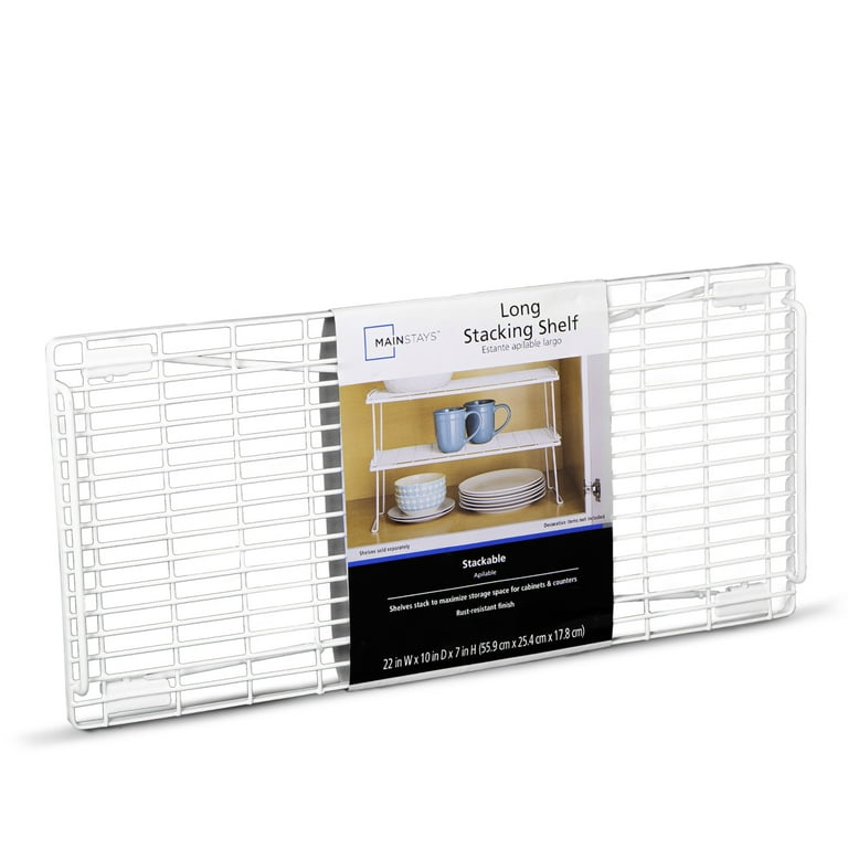 Mainstays White Long Stack Shelf - 1 Each