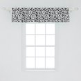 thumbnail image 2 of Ambesonne Cherry Blossom Valance Pack of 2, Hatched Flowers, 54"X12", Black and White, 2 of 4