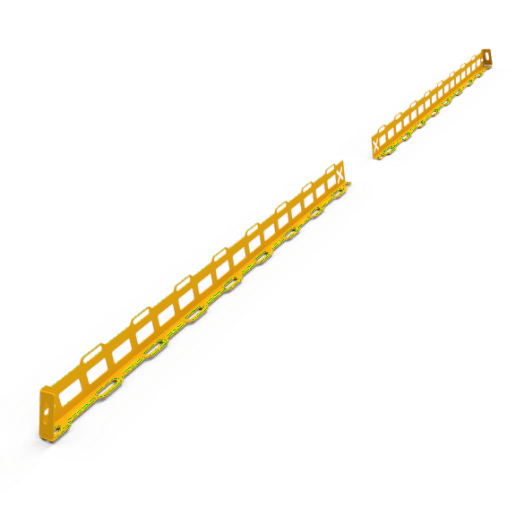 Tesla Cybertruck Modular Utility Roof Rack - Adjustable Bungie Bar Stainless Steel, Gloss Safety Yellow