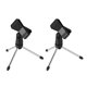 thumbnail image 1 of 2 piezas Soporte de micrófono de escritorio ajustable universal trípode plegable soporte de mesa con clip para micrófono, 1 of 5