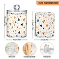thumbnail image 5 of Yayeee 2 Pack Qtip Holder Bathroom Cotton Swab Canister with Lid Clear Dispenser Set, Beige Simple Shapes, 5 of 6