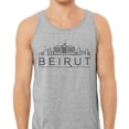 thumbnail image 2 of Skyline Beirut Lebanon Tank Top Unisex X-Small Grey, 2 of 5