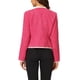 thumbnail image 3 of BLAZER CORTO DE OFICINA ABIERTO DE TWEED A CUADROS PARA MUJERES INSPIRADOR CHIC S ROSA FUERTE, 3 of 6