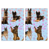 2 Pcs Funny Kitchen Towels,German Shepherd Microfiber Dish Towels,Kitchen Tea Towels,Kitchen Towel Set (18" X 26")