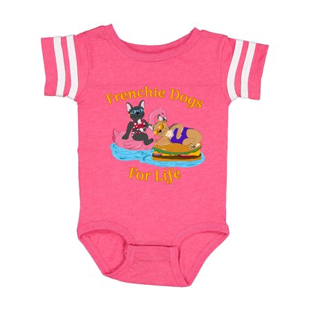 

Inktastic Frenchie Dogs For Life Cute French Bulldogs On Pool Floaties Gift Baby Boy or Baby Girl Bodysuit