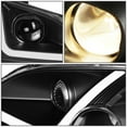 thumbnail image 3 of Nuvision for 01-03 Honda Civic Coupe Sedan LED DRL Projector Headlight Lamps Black/Clear, 3 of 12