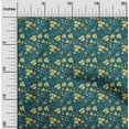 thumbnail image 2 of oneOone Velvet Teal Blue Fabric Floral Sewing Material Print Fabric By The Yard 58 Inch Wide, 2 of 4