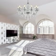 thumbnail image 4 of Ridgeyard Living Room Chandelier with 10 Lights Clear K9 Crystal Candle Modern Hanging Lighting Adjustable Height, 4 of 18