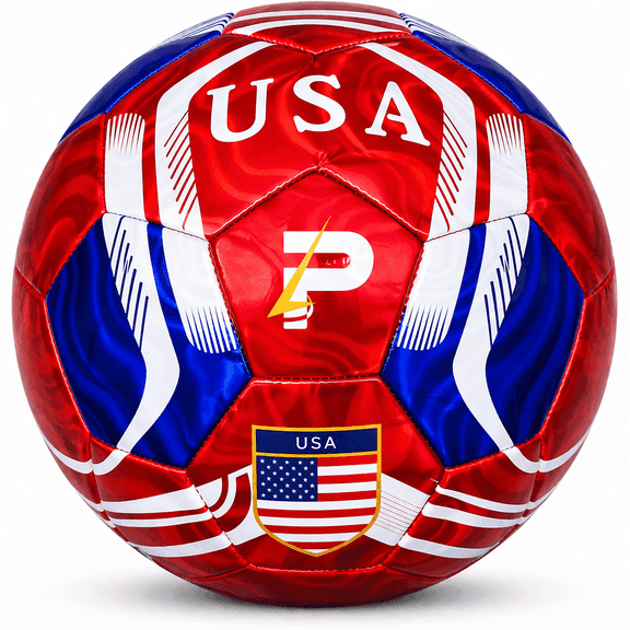 Country Training Soccer Ball: World Edition (USA - RED, 5)