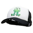 thumbnail image 2 of Cute Bulgey Eyed Frog Cotton Trucker Cap - Black OSFM, 2 of 5