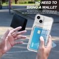 thumbnail image 3 of Wallet Case for iPhone 14 with 3 Credit Card Holder Slot Shockproof Hybrid Heavy Duty Protection Clear Phone Cover Compatible with iPhone 14 6.1 Inch, 3 of 12