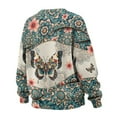 thumbnail image 6 of Yuyamidu Boho Floral Butterfly Women's Fashion Hoodie Sweatshirts Oversized Womens Novelty Sweatshirts with Pockets Loose Crewneck Pullover Casual Tops Long Sleeve Shirts Spring Fall Winter Clothes, 6 of 7
