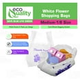 thumbnail image 2 of EcoQuality Plastic White Flower T-Shirt Bags 2000ct, 1/8 Shopping Bags, Grocery Bags, Poly Bags, Multi-Use, Medium Size, Reusable Carry Out Bags (17 x 10 x 6 inches) (16 Micron), 2 of 7