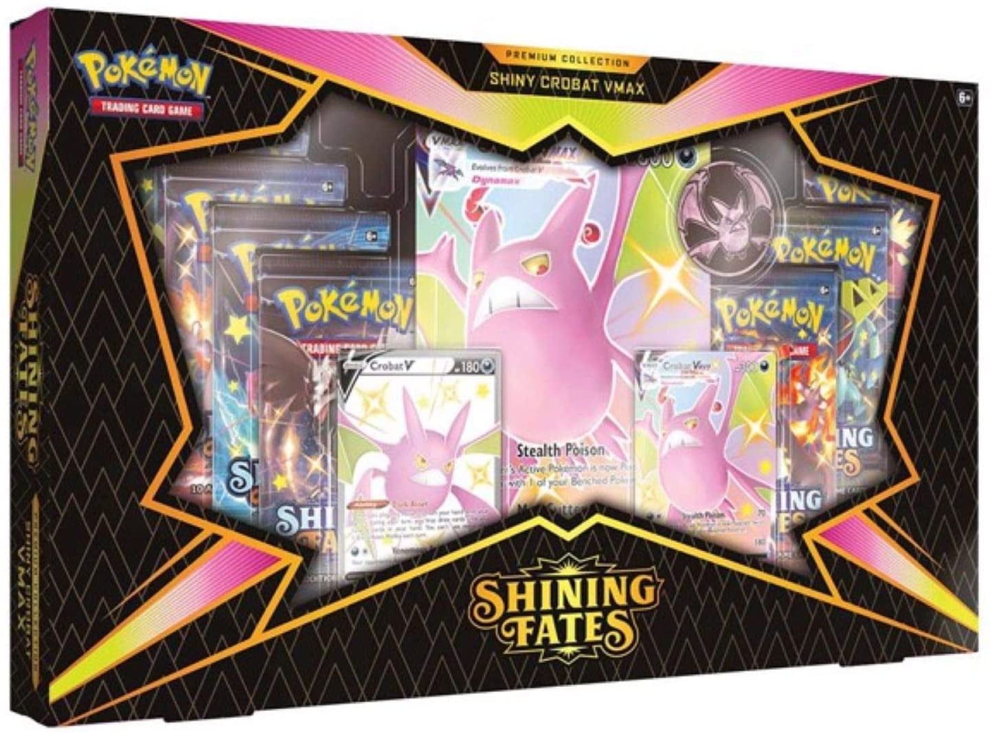 Pokemon Sword Shield 4 5 Premium Box Shiny Crobat V 1 Of 2 Etched Promo Cards Featuring Shiny Crobat V Or Shiny Dragapult V By Brand Pokemon Walmart Com Pokemon Sword Shield 4 5 Premium Box Shiny Crobat V 1 Of 2 Etched Promo Cards Featuring Shiny Crobat V Or Shiny Dragapult V By Brand Pokemon Walmart Com