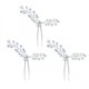 thumbnail image 2 of Horquilla para el cabello Yuyangstore de perla flor 3pcs para boda nupcial, 2 of 8