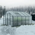 thumbnail image 2 of VEIKOUS 8' x 10' Outdoor Walk-in Greenhouse, w/ Metal Frame, Lockable Door and Adjustable Vents for Patio, 2 of 13