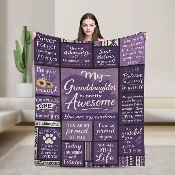 Granddaughter Gifts from Grandma Grandpa - Granddaughter Gifts, Gifts for Granddaughter, Christmas Graduation Birthday Gifts for Granddaughter, to My Granddaughter Blanket Gift Ideas 50x40