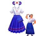 thumbnail image 1 of Disney Mirabel Isabela Costume for Girls Princess Dress Suit Cosplay Encanto Carnival Birthday Party Wreath Clothes Bag Charm9-10T (140) Gao Jinjia LED, 1 of 2