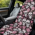 thumbnail image 4 of Xixirimido Sugar Skull Pink Heart Roses Car Accessories Sweat Towel Seat Cover Universal Non-Slip for Car Truck SUV Athletic Running Towel for Workout Outdoor Sport Activities, 2Pack, 4 of 8