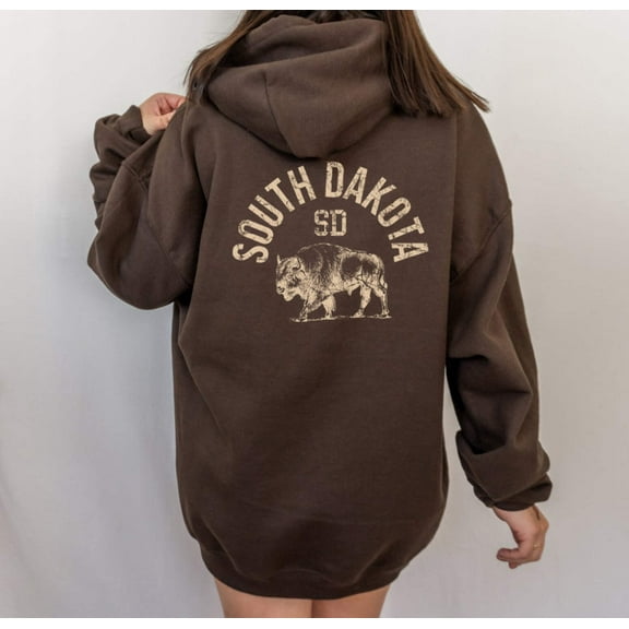 SOUTH DAKOTA Graphic Unisex Fleece Hooded Sweatshirt