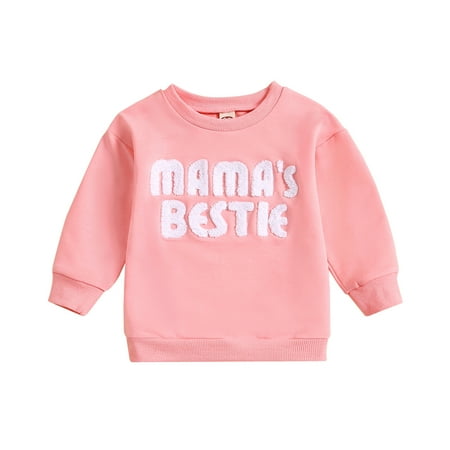 

ZMHEGW Toddler Baby Girls Print Letter Long Sleeve Tops Kids Fall Winter Clothes Toddler Boys Girls T Shirts
