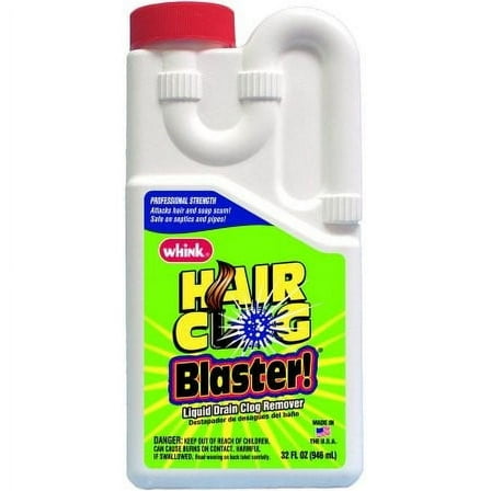 Whink Hair Clog Blaster Liquid Drain Clog Remover-6217, 32 fl oz