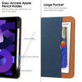 thumbnail image 7 of iPad Pro 11 Inch Case 2022/2021/2020/2018, iPad 11 Pro Case 4th/3rd/2nd/1st Generation w/Pencil Holder, Folio Stand Protective Cover w/Hand Strap, Auto Sleep/Wake, Multiple Viewing Angle, Blue/Brown, 7 of 7