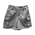 thumbnail image 6 of vigerkar Jean Shorts Womens High Waisted Cargo Denim Shorts Y2k Straight Leg Brown, XL, 6 of 6
