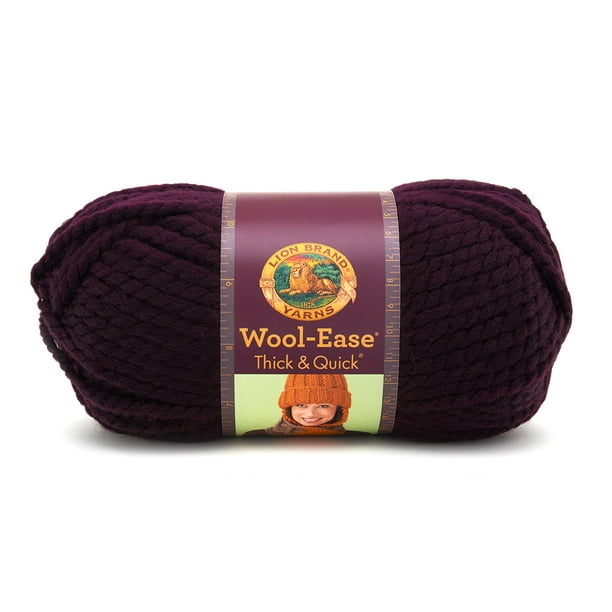 Lion Brand Yarn Wool Ease Thick & Quick Eggplant 640147 Classic Wool