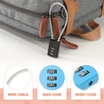 thumbnail image 3 of Uxcell Digit Cable Combination Steel Rope for Gym Bikes Cabinets Wardrobes 11.8" Blue, 3 of 7