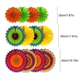thumbnail image 3 of Paper Flower Fan Decorations Set Party Hanging Paper Fans for Birthday Wedding Holiday Backdrop 12 Pack, 3 of 6