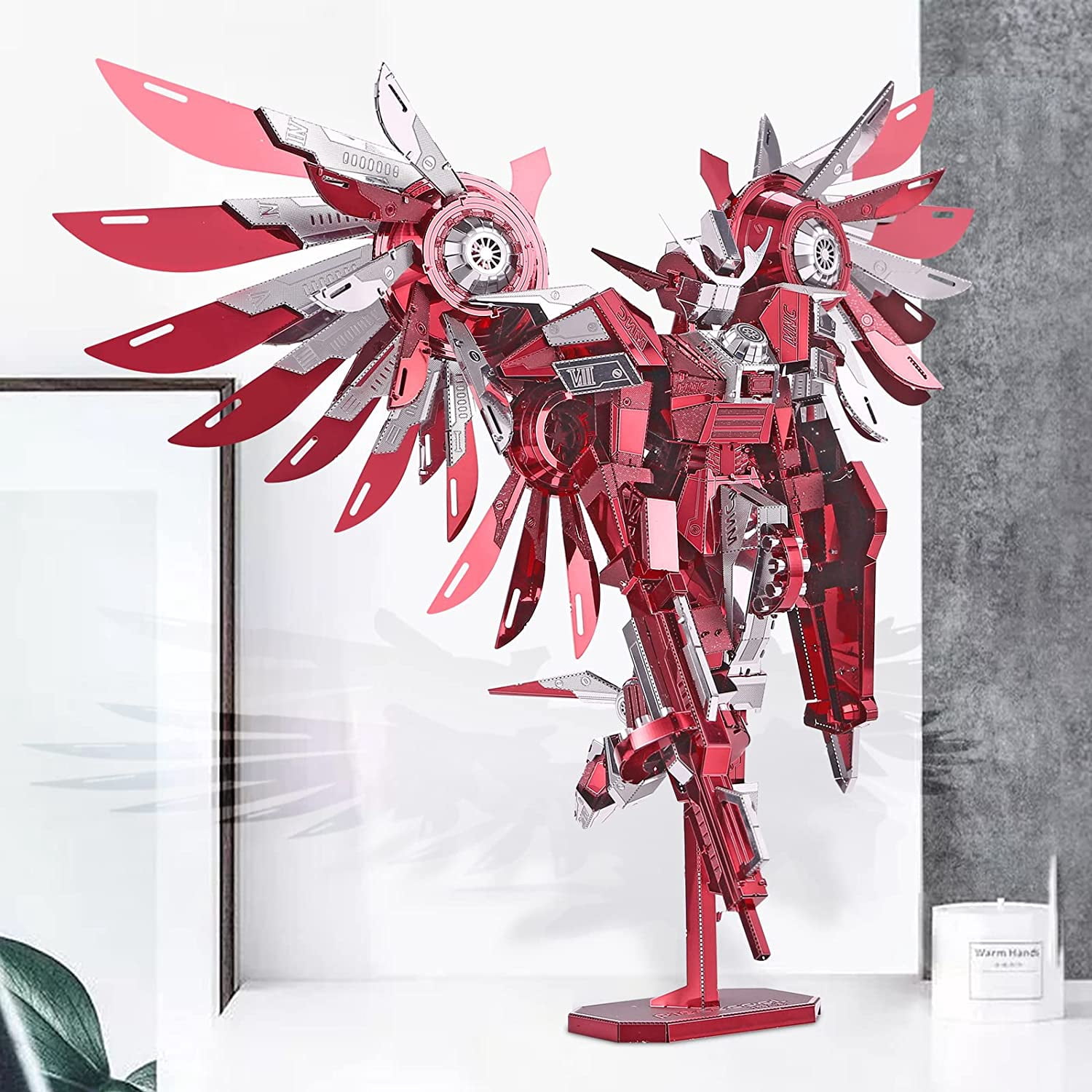 Piececool 3D Metal Puzzles for Adults, Thundering Wings Figure Mecha Model Kits Stee Building Blocks, Brain Teaser DIY Learning Toys for Teens Man Woman, 215 Pcs
