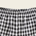 thumbnail image 4 of TOWED22 Toddler Baby Boy Girl Shorts Gingham Plaid/Seersucker Shorts Summer Casual Elastic Waist Shorts Pants Bottoms(Black,12-18 M), 4 of 6