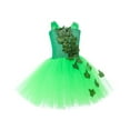 thumbnail image 4 of St Patricks Day Tutu Skirt for Toddler Girls Irish Shamrock Print Mesh Tutu Dress Summer Pleated Party Dancewear Dresses X02-Light Green 2-3 Years, 4 of 6