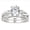 White Oval, variant on 1 Carat Wedding Ring Sets Infinity Band Princess Engagement Rings Sets 18K White Gold Plated Size 7