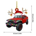 thumbnail image 2 of 2025 Update Christmas Tree Hanging Ornaments,Gifts for Car Lovers,Acrylic Bus Decor for Christmas Tree Decoration Pendants,2D Truck Christmas Tree Decorations for Home Hoilday, 2 of 3