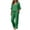 #0158-Green, variant on Linen Sets for Women 2 Piece V Neck Bubble Sleeve Top Drawstring Elastic Waist Wide Leg Pants Casual Summer Beach Vacation Matching Outfits