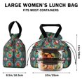 thumbnail image 5 of Pioneer Flower Floral Print Pattern Drawstring Lunch Bag Women - Drawstring Lunch Bag Insulated for Work Office - Stain-Resistant Large Lunchbags for Women with Multi-Pockets, 5 of 6